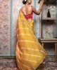 Mustard Yellow color Leheriya style Saree in Dola Silk 