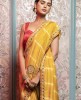 Mustard Yellow color Leheriya style Saree in Dola Silk 