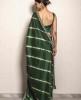 Dark Green color Leheriya style Saree in Dola Silk
