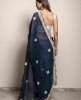 Navy Blue color Saree in Georgette 