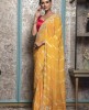 Yellow Color Leheriya style Saree in Dola Silk