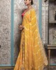 Yellow Color Leheriya style Saree in Dola Silk