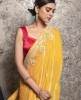 Yellow Color Leheriya style Saree in Dola Silk