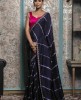 Royal Blue color Leheriya style Saree in Dola Silk