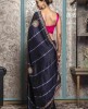 Royal Blue color Leheriya style Saree in Dola Silk