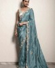Blue color Saree in Dola Silk