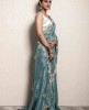 Blue color Saree in Dola Silk