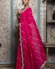 Bright Pink Leheriya Style Saree in  Dola Silk