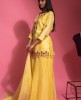 Lemon Yellow color Sharara Set in Dola Silk