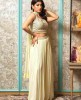 Light Yellow Crop Top & Sharara Set with heavy Dupatta in Georgette