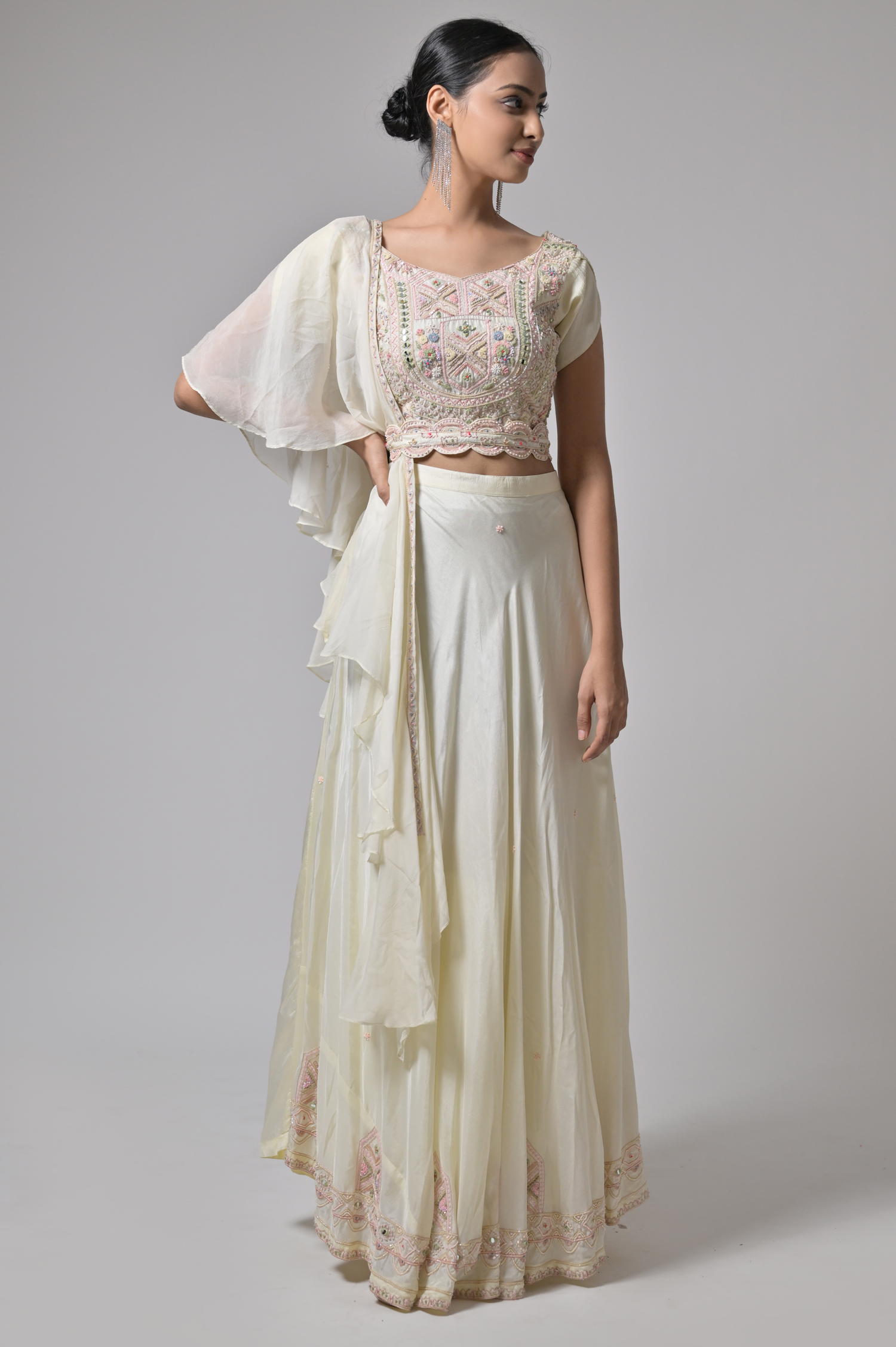 Graceful Comfort: Relaxed Lehenga Choli Set