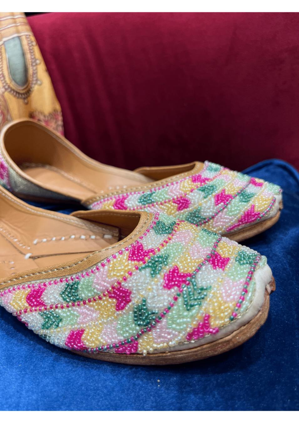 Multi color Seed Beads Pure LeatherJutti