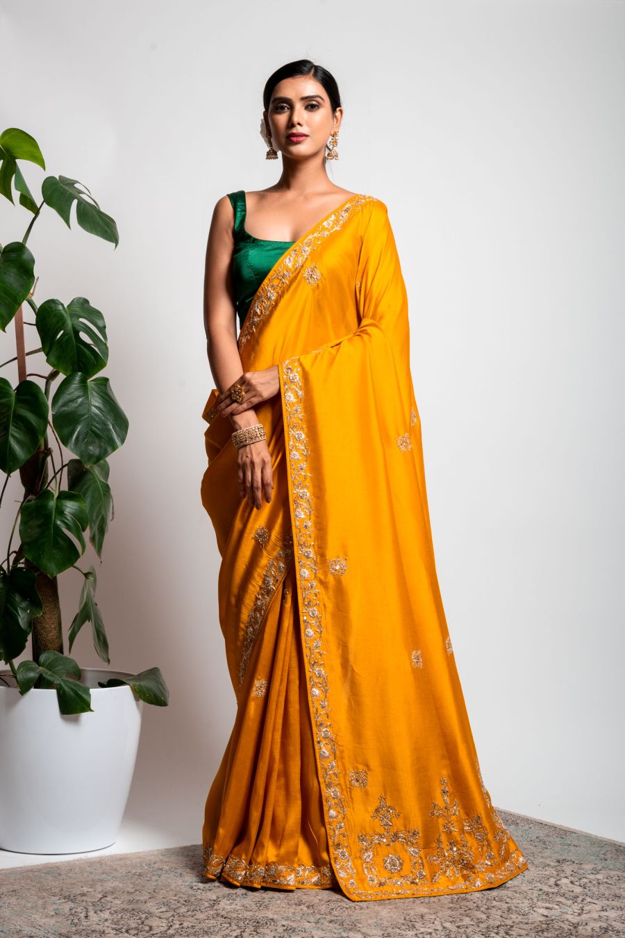 Dola Silk Saree in Light Lemon color